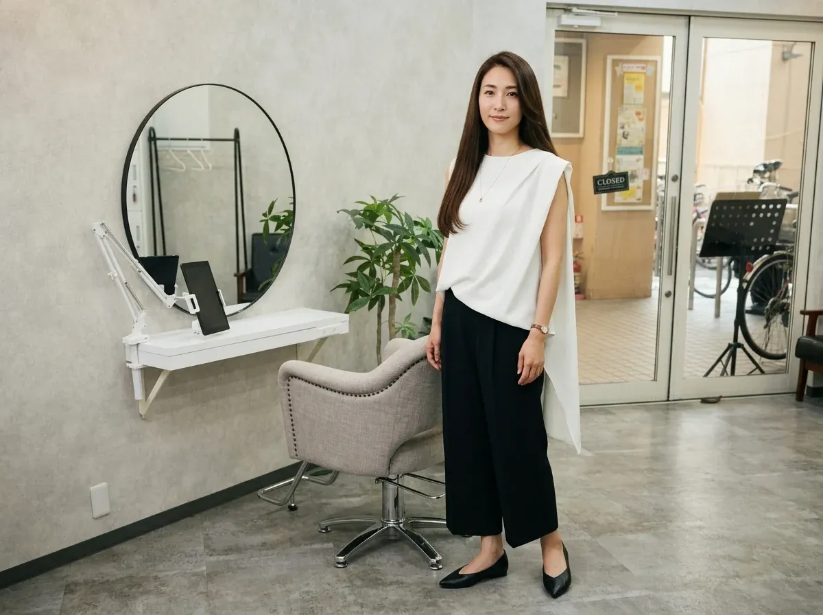 ADAの店内に立つ女性